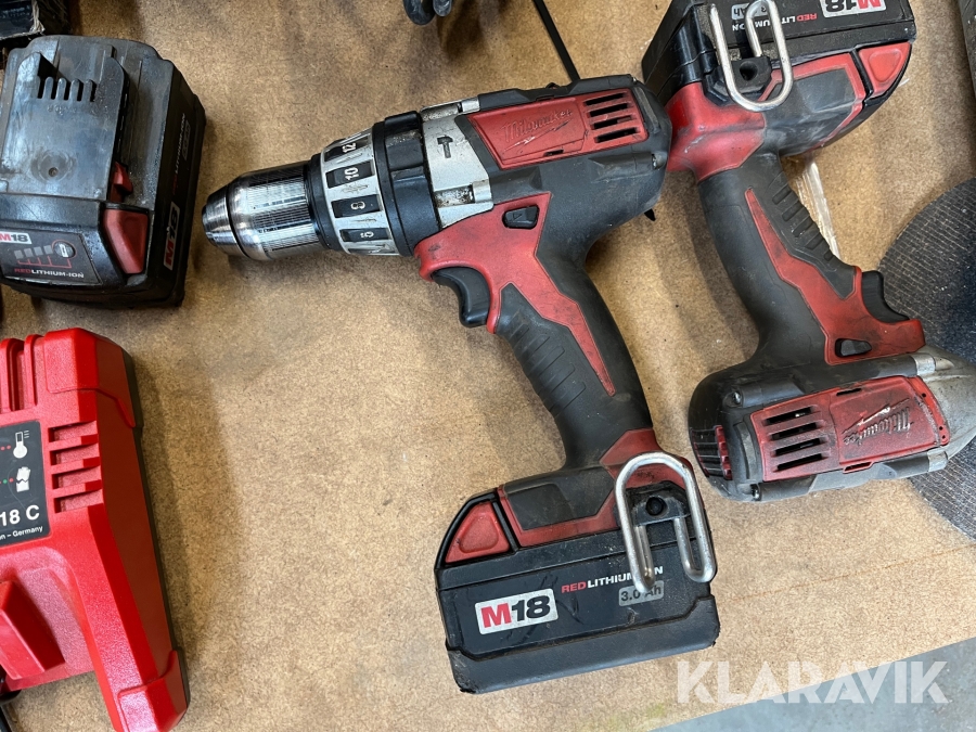 Lot - Milwaukee maskiner, Bosch vinkelsliber og øvrigt