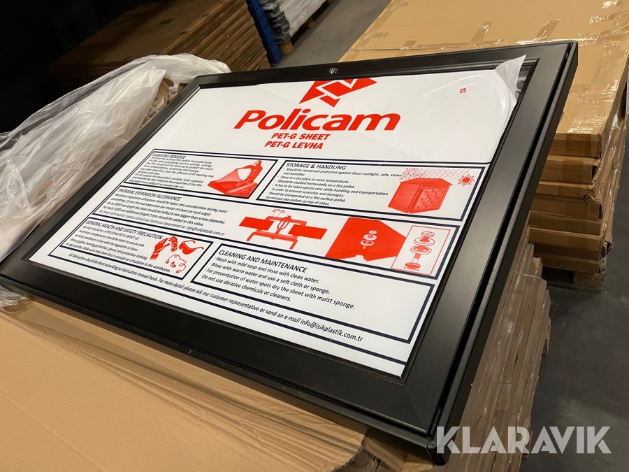 Infoboks Sort med lås 20 styk