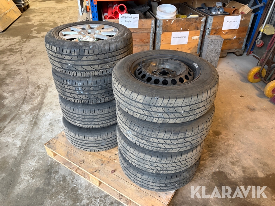 Hjul VW Caddy/Transporter 2 sæt 8 styk hjul i alt