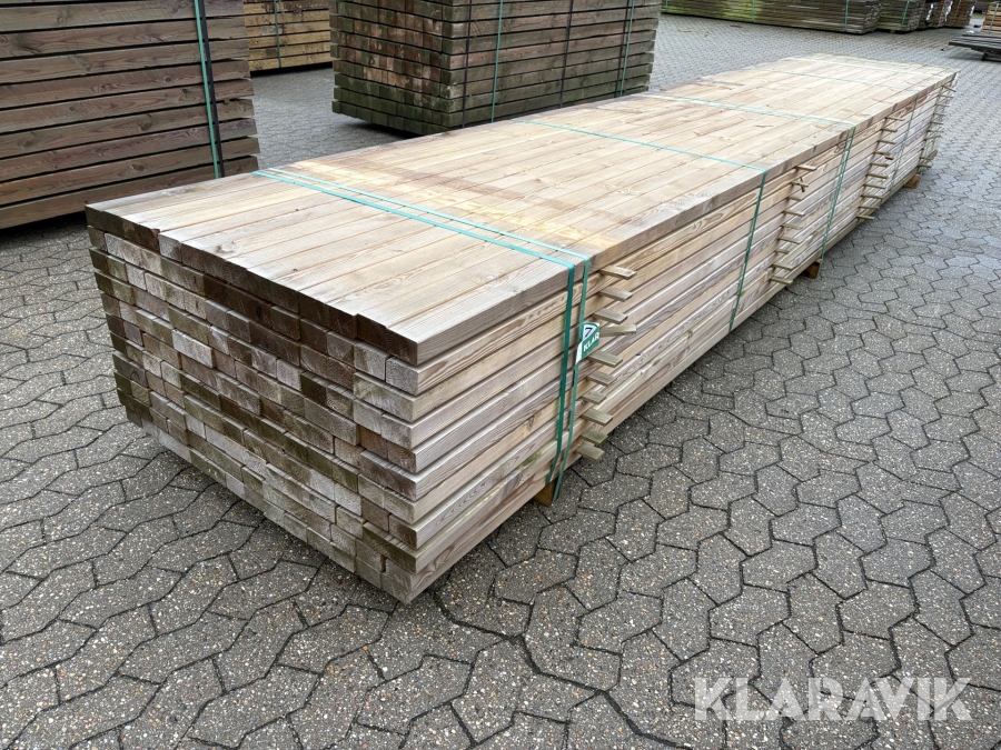 Trykimprægneret reglar - 154 styk