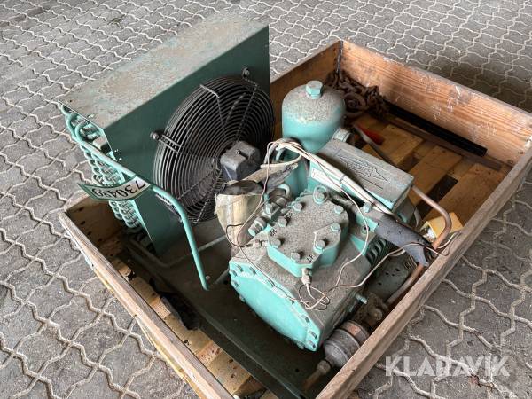 Køleanlæg kompressor og kondensator Bitzer FS 56 og 2EC-2.2Y-40S