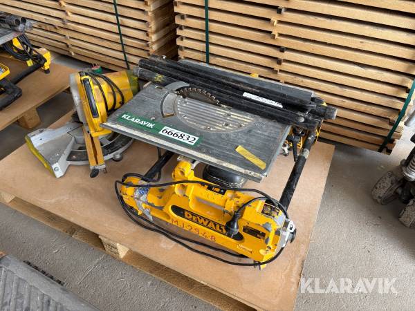 Bordrundsav + kapsav Dewalt DW743 + DW707