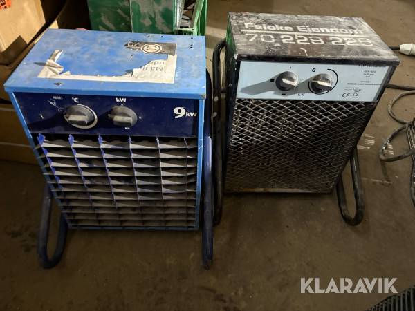 Industrivarmeblæser 400v El-Björn VF 9B 2styk