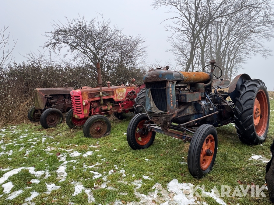 Veterantraktorer Fordson International og Bukh 3 styk