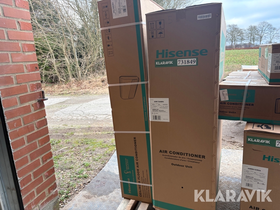 Varmepumpe Hisense AUW175U6RP4 ude og underdel