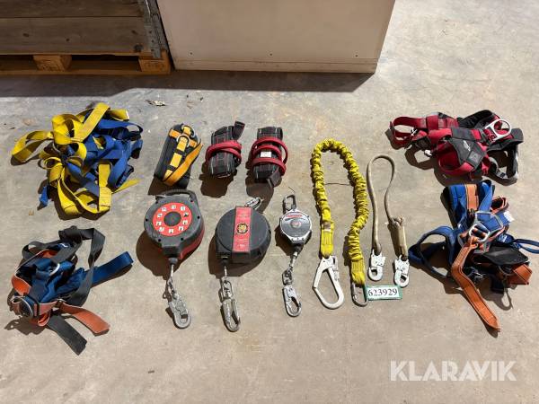 Blandet lot faldsikringsudstyr