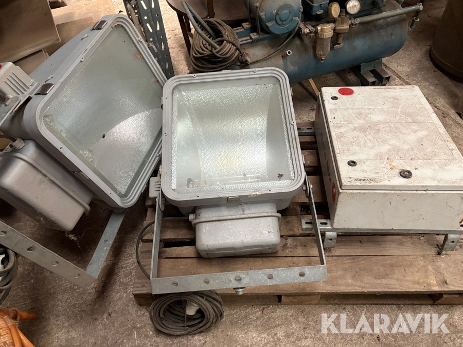 Belysning byggeplads 2styk 1000W