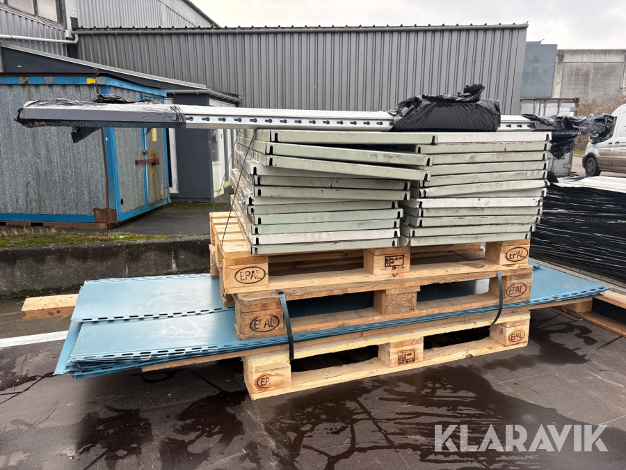 Lagereol Nordplan 8fag med 3hylder inklusiv bagplade