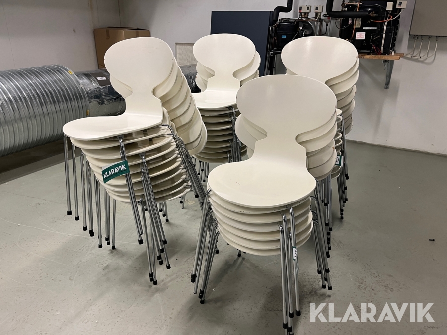 Stole 7 stk Fritz Hansen Arne Jacobsen Myren Lyngby Taarb