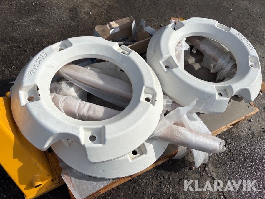 Hjulvægte 80 Kg Pr Styk - 4 styks