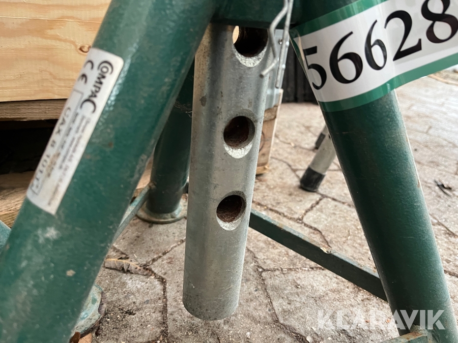 Lot De 2 Paires De Chandelles D'essieu 3T - Hauteur Réglable De 285 à