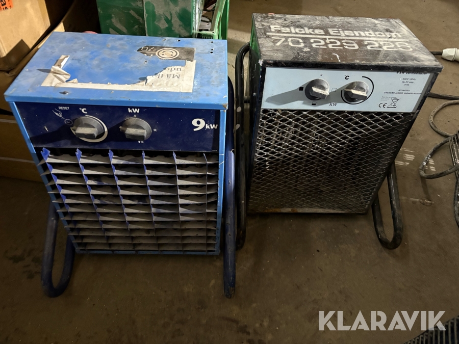 Industrivarmeblæser 400v El-Björn VF 9B 2styk