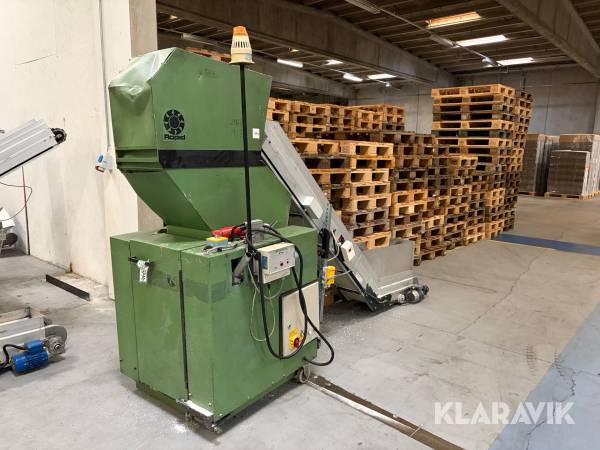 Plastgranulator Rapid 3026-kb med transportbånd