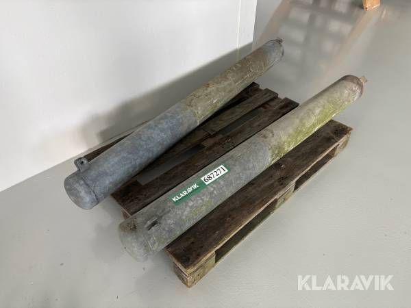 Galvaniserede stolper 2 styk