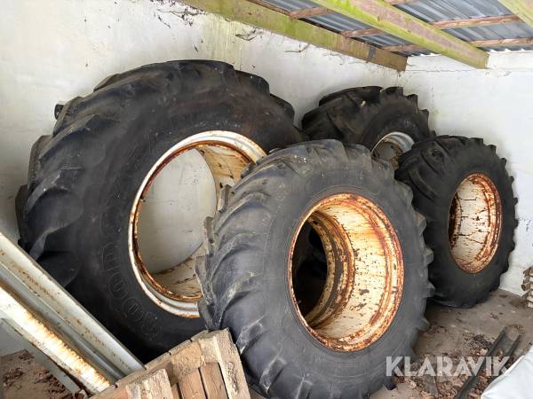 Tvillingehjul Goodyear/cultor Q - komplet sæt