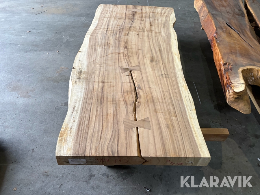 Planke bordplade Akacie Ubehandlet 1 hel planke