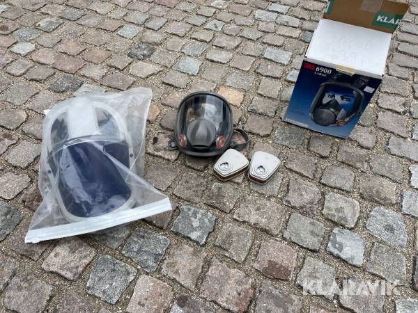2 styk helmasker silikon 3M 6900 samt 1 styk visir