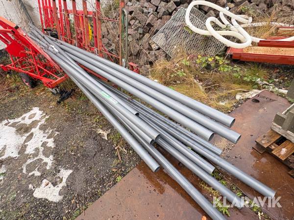 PVC rør 14 styk à 5 meter