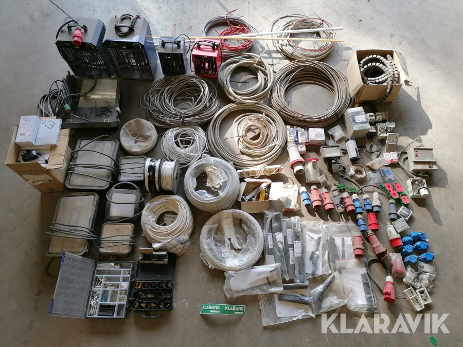 Elartikler, varmeblæsere, arbejdslamper