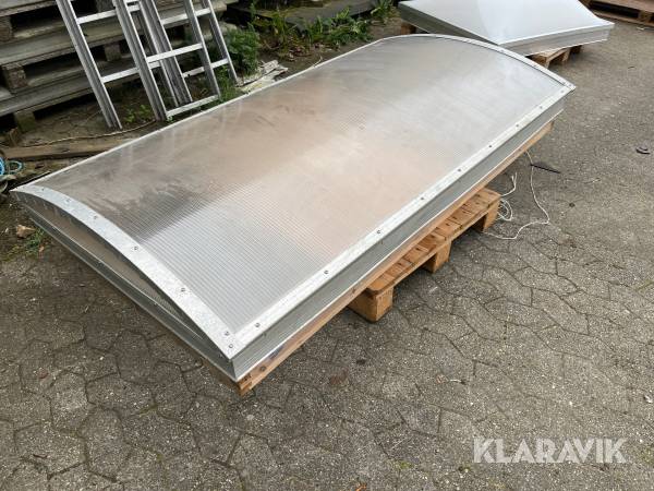 Ovenlys kuppel Optilite med karm og opluk