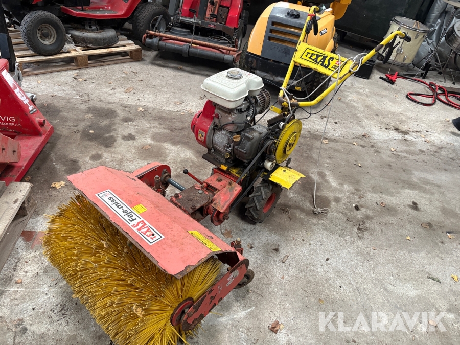 Fræsemaskine med kost og sneslynge Texas