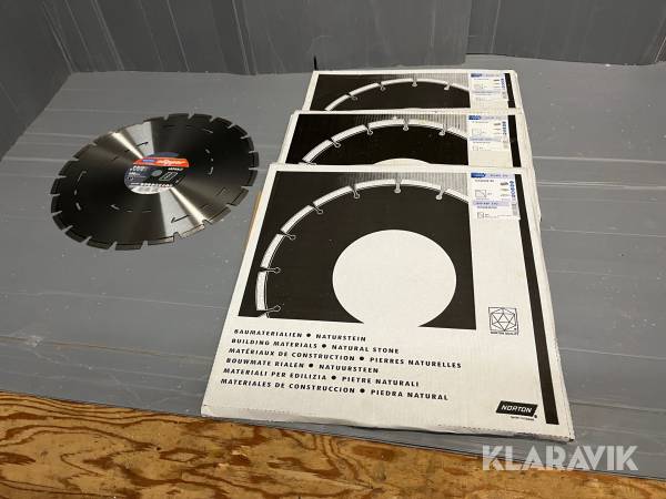 Diamantklinger Norton 450x25.4mm 4 styk