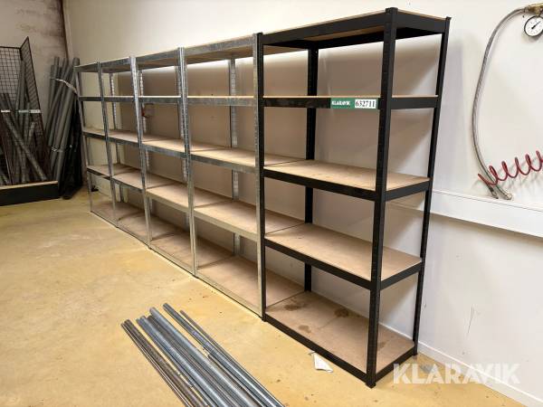 Værkstedsreoler 5 styk