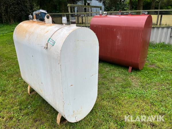 Olietanke ES/KN Beholderfabrik 1200Liter 2 styk