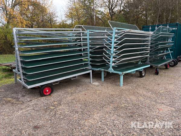 Lot: rullevogne 8 styk