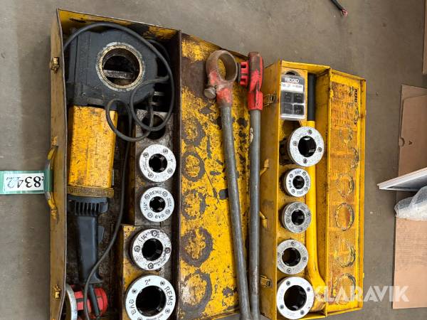 Rørgevindmaskine Rems med tilbehør