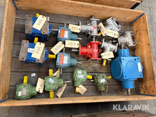 Vinkelgear assorteret 14 styk