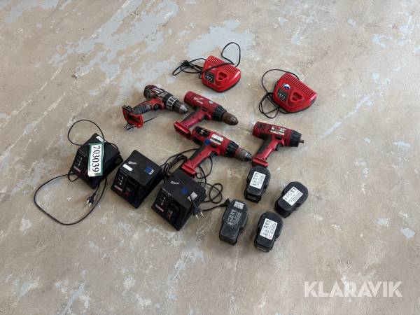 Skruemaskiner, ladere og batterier Milwaukee