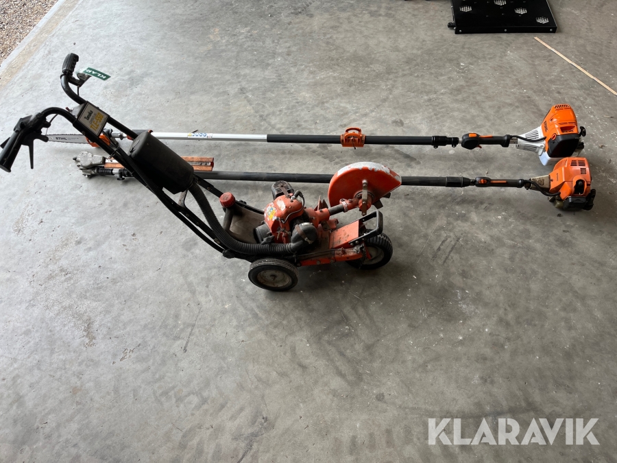 Kantskærer, stangmotorsav og stanghækklipper Stihl og Tanaka