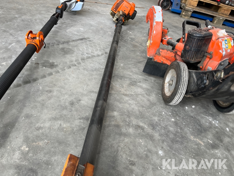 Kantskærer, stangmotorsav og stanghækklipper Stihl og Tanaka