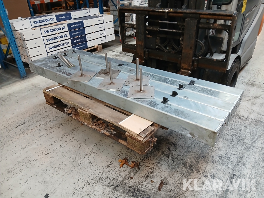 Stålsøjler galvaniseret med justerbar fod i rustfri