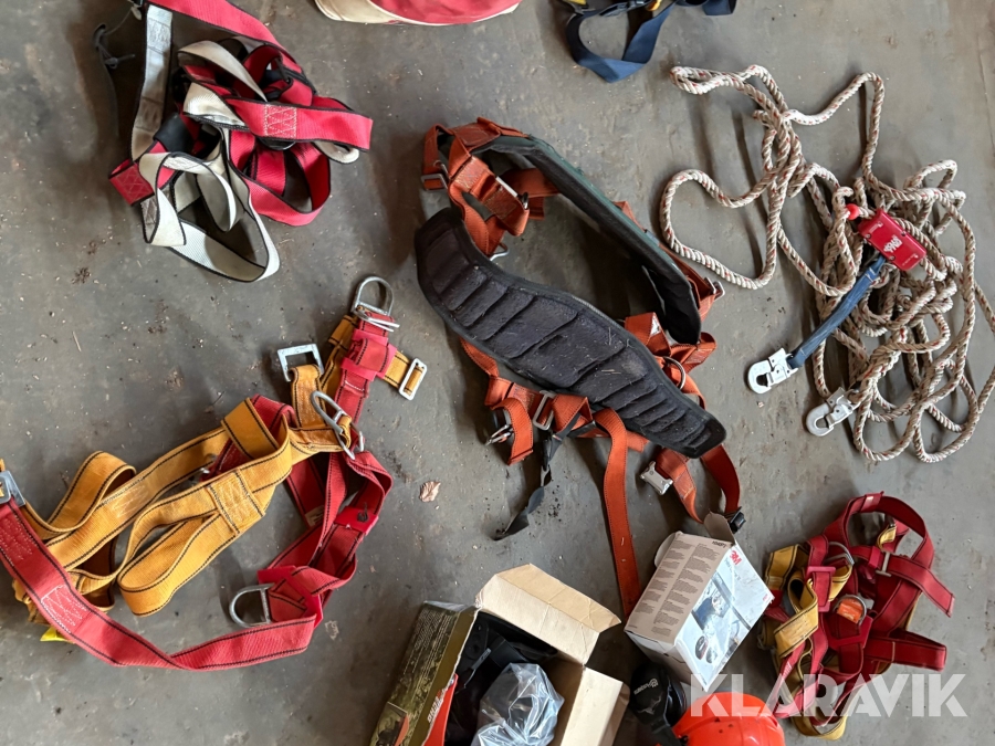 Faldsikringsudstyr – seler, liner, reb og tilbehør