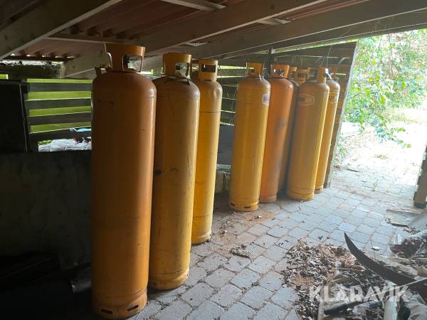 Gasflasker 9 styk 33 L.