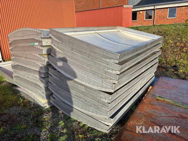 Ovenlysvinduer Aluminium 20 styk