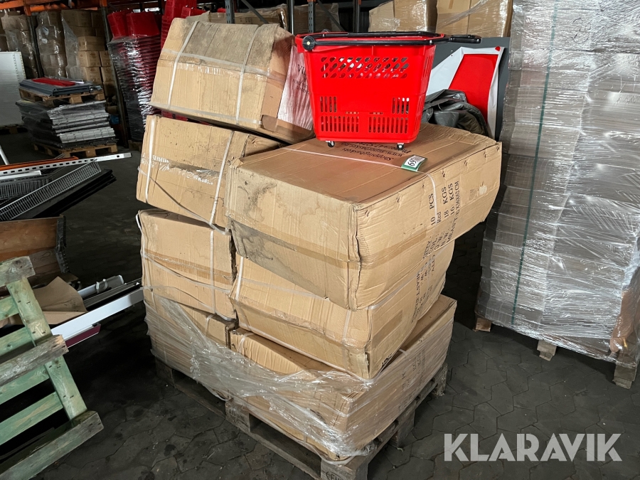 Indkøbskurve på hjul - 70 styk