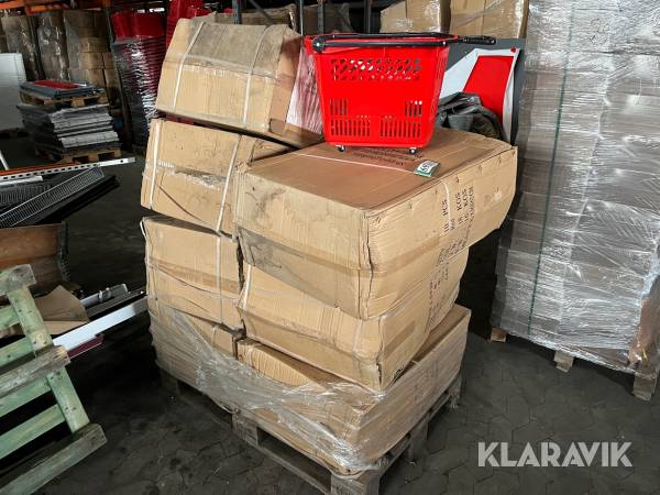 Indkøbskurve på hjul - 70 styk