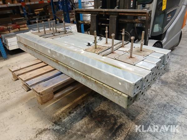 Stålsøjler galvaniseret med justerbar fod