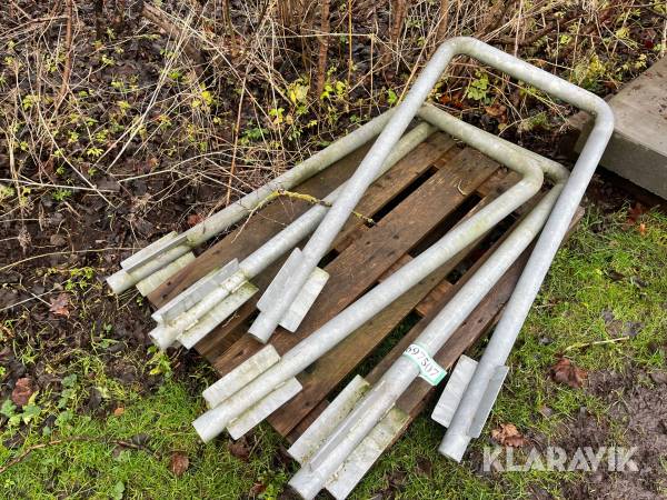 Galvaniserede stolper 3 styk