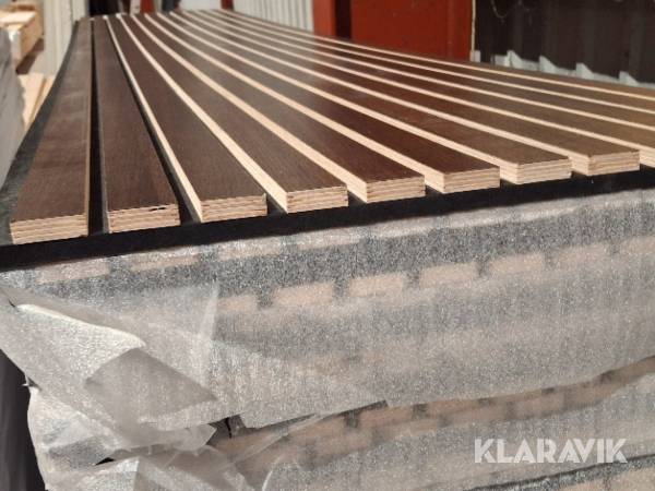 Akustik vægpaneler Røget eg på sort dug - 10 styk