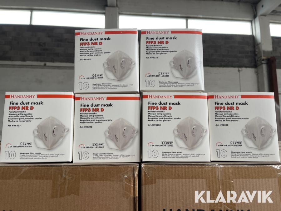 Støvmasker Handanhy FFP3 NR D 3 kasser med 12 æsker