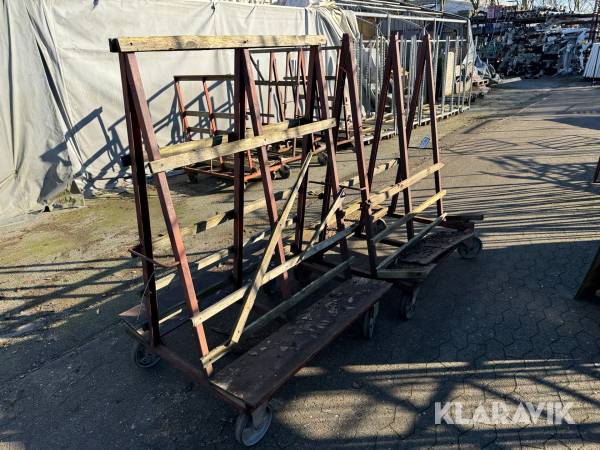 Materialevogne dobbeltsidet 2 styks