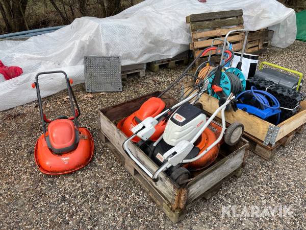 Blandet lot græsslåmaskiner haveslanger STIHL, FLYMO