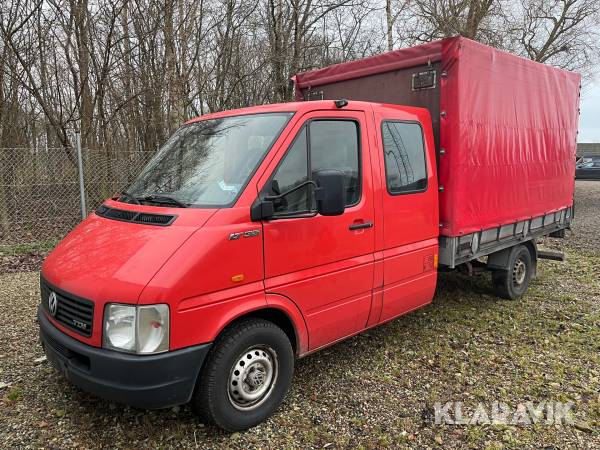 Dobbeltkabine Volkswagen LT35. 2.5TDI Mandskabsbil med lift.