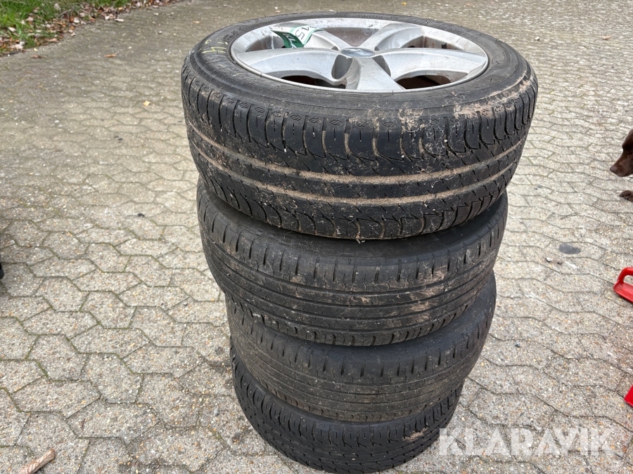 Dæk med alufælg 4 styk