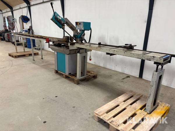 Båndsav med rullebaner + opmålerbord Imet BS280/60