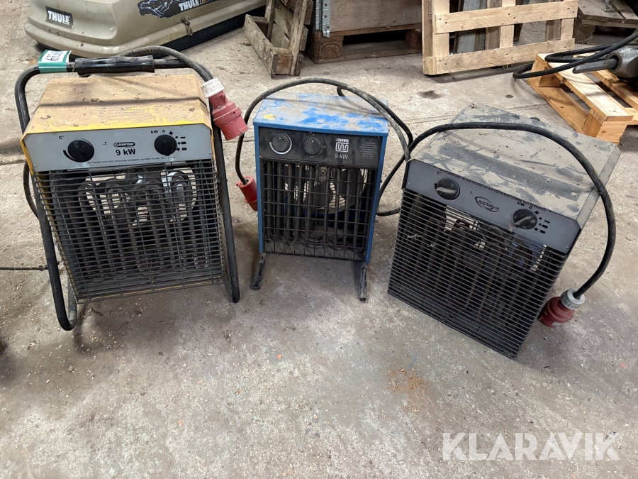 Varmeblæser 3Styk assorteret